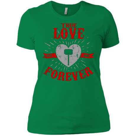 T-Shirts Kelly Green / X-Small True Love Forever God Thunder Women's Premium T-Shirt
