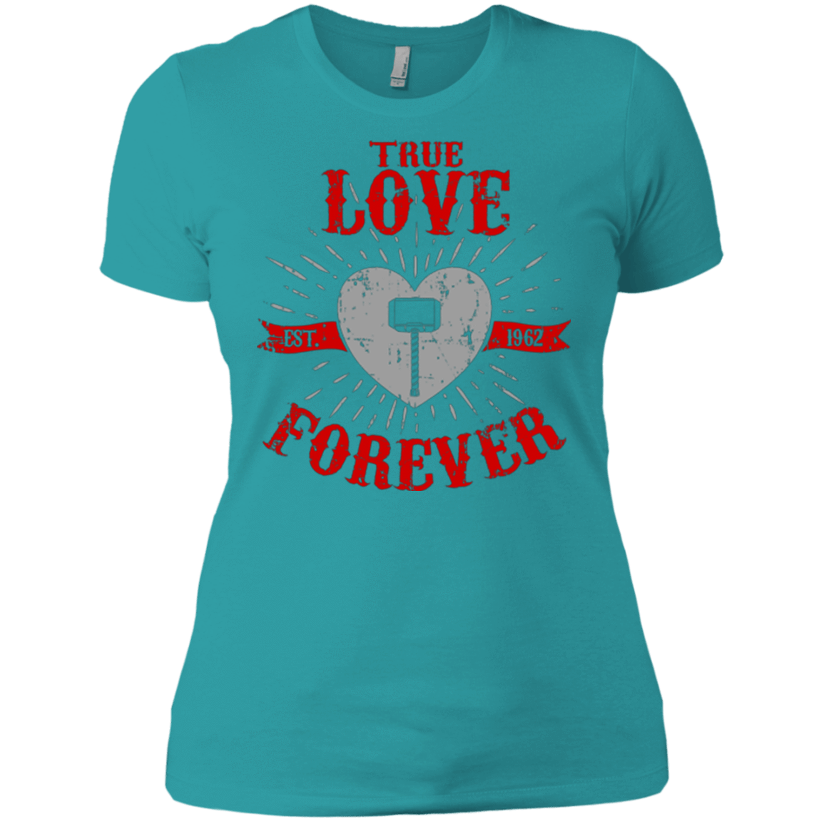 T-Shirts Tahiti Blue / X-Small True Love Forever God Thunder Women's Premium T-Shirt