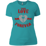 T-Shirts Tahiti Blue / X-Small True Love Forever God Thunder Women's Premium T-Shirt