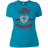 T-Shirts Turquoise / X-Small True Love Forever God Thunder Women's Premium T-Shirt