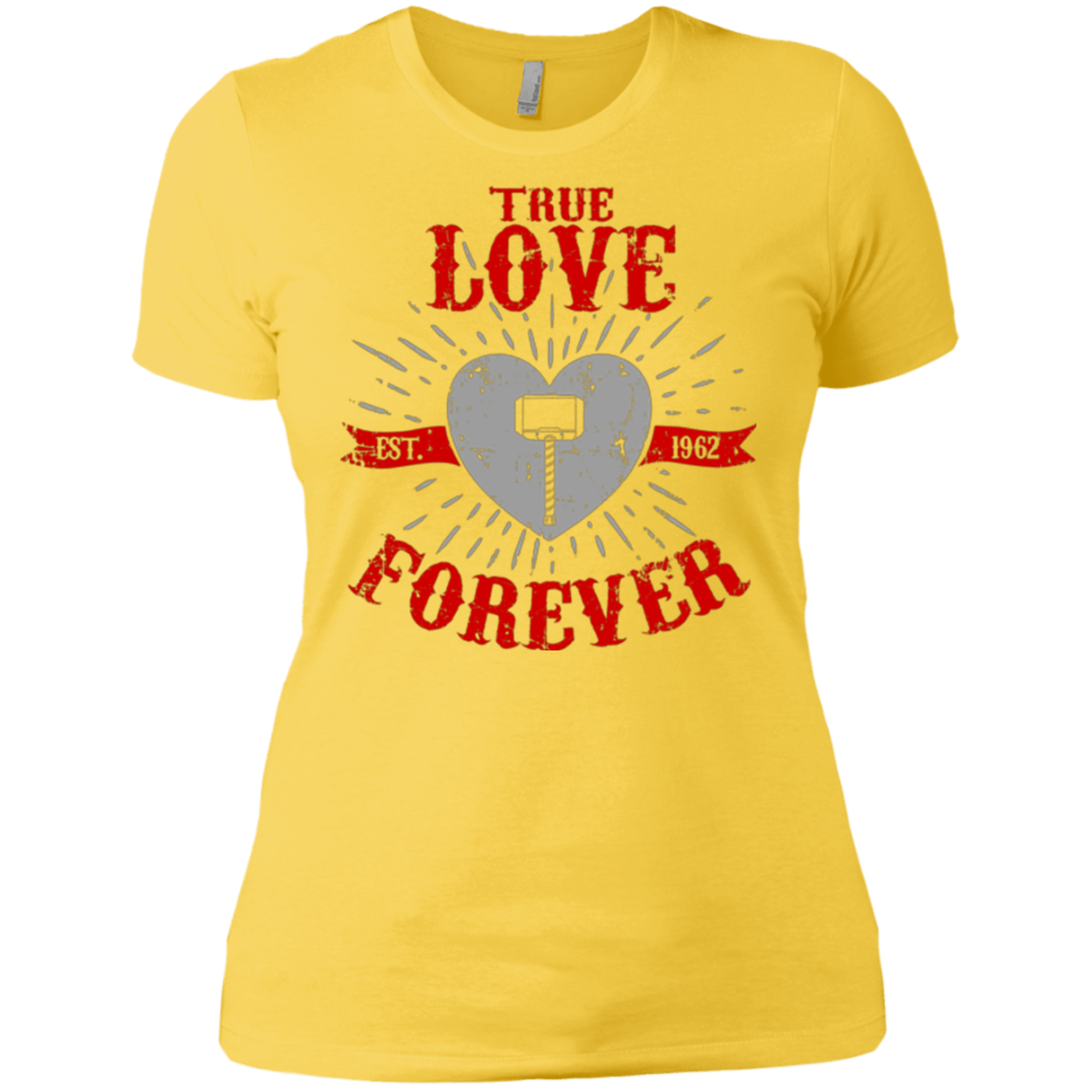 T-Shirts Vibrant Yellow / X-Small True Love Forever God Thunder Women's Premium T-Shirt