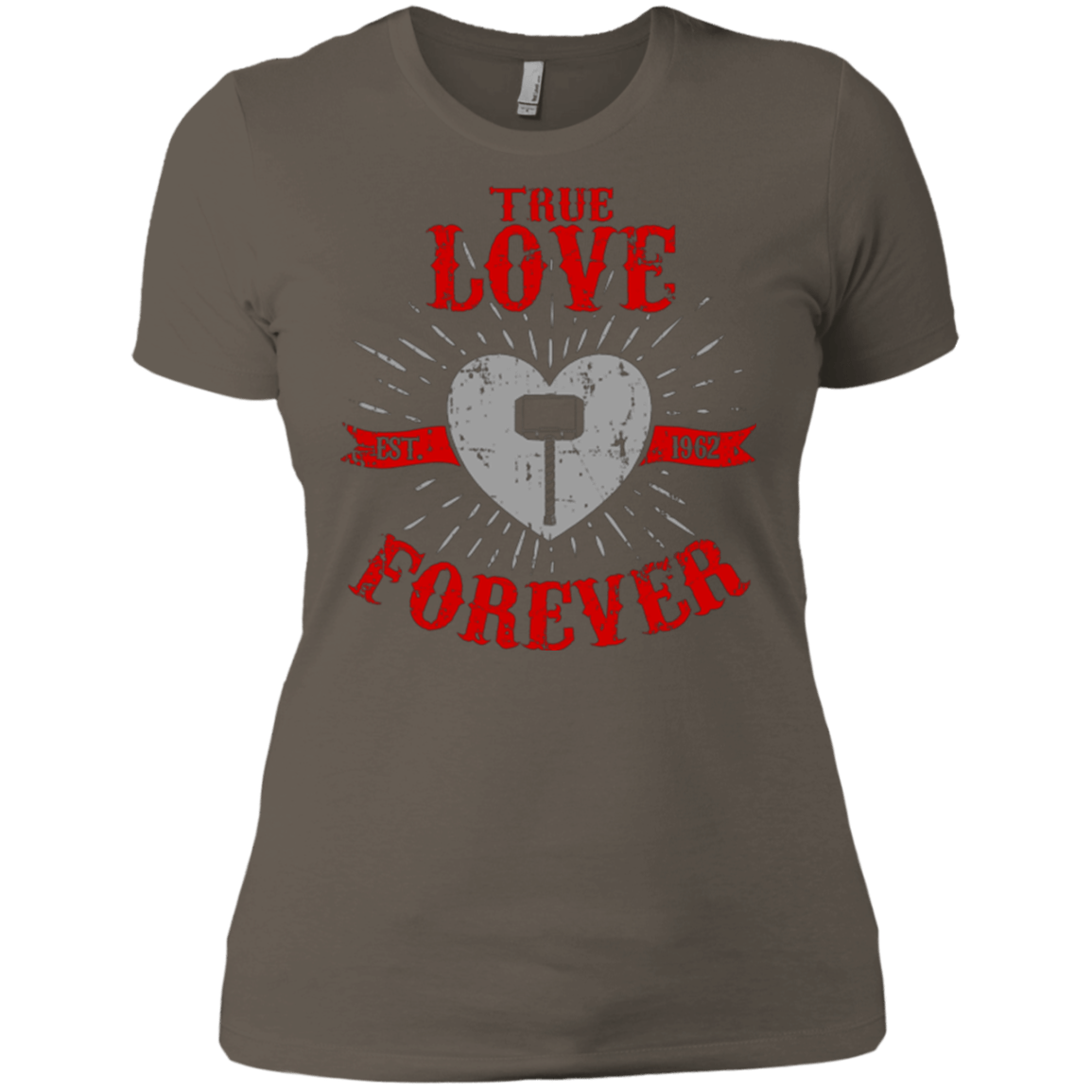 T-Shirts Warm Grey / X-Small True Love Forever God Thunder Women's Premium T-Shirt