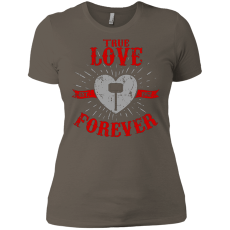 T-Shirts Warm Grey / X-Small True Love Forever God Thunder Women's Premium T-Shirt