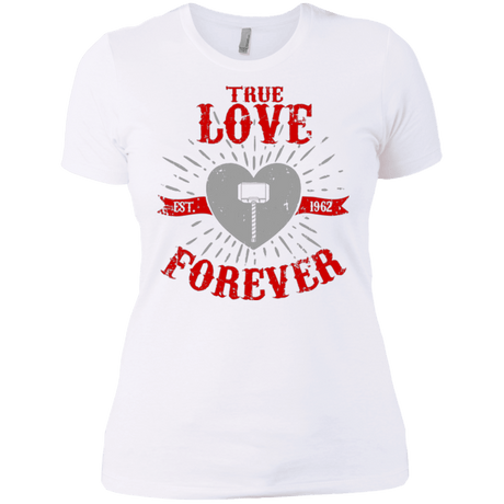 T-Shirts White / X-Small True Love Forever God Thunder Women's Premium T-Shirt