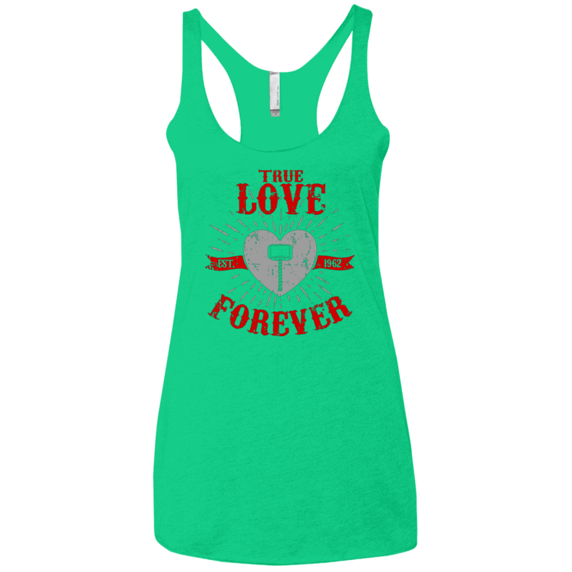 T-Shirts Envy / X-Small True Love Forever God Thunder Women's Triblend Racerback Tank