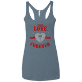 T-Shirts Indigo / X-Small True Love Forever God Thunder Women's Triblend Racerback Tank