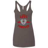 T-Shirts Macchiato / X-Small True Love Forever God Thunder Women's Triblend Racerback Tank