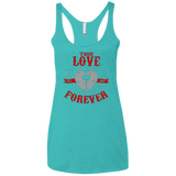 T-Shirts Tahiti Blue / X-Small True Love Forever God Thunder Women's Triblend Racerback Tank