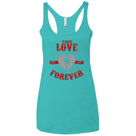 T-Shirts Tahiti Blue / X-Small True Love Forever God Thunder Women's Triblend Racerback Tank