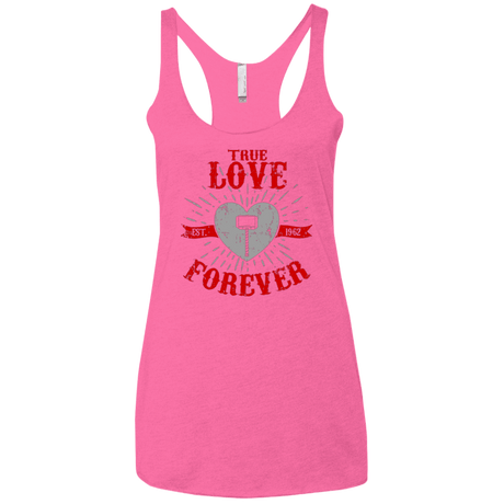 T-Shirts Vintage Pink / X-Small True Love Forever God Thunder Women's Triblend Racerback Tank