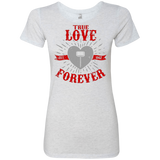 T-Shirts Heather White / Small True Love Forever God Thunder Women's Triblend T-Shirt