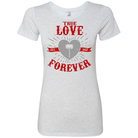 T-Shirts Heather White / Small True Love Forever God Thunder Women's Triblend T-Shirt