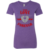T-Shirts Purple Rush / Small True Love Forever God Thunder Women's Triblend T-Shirt