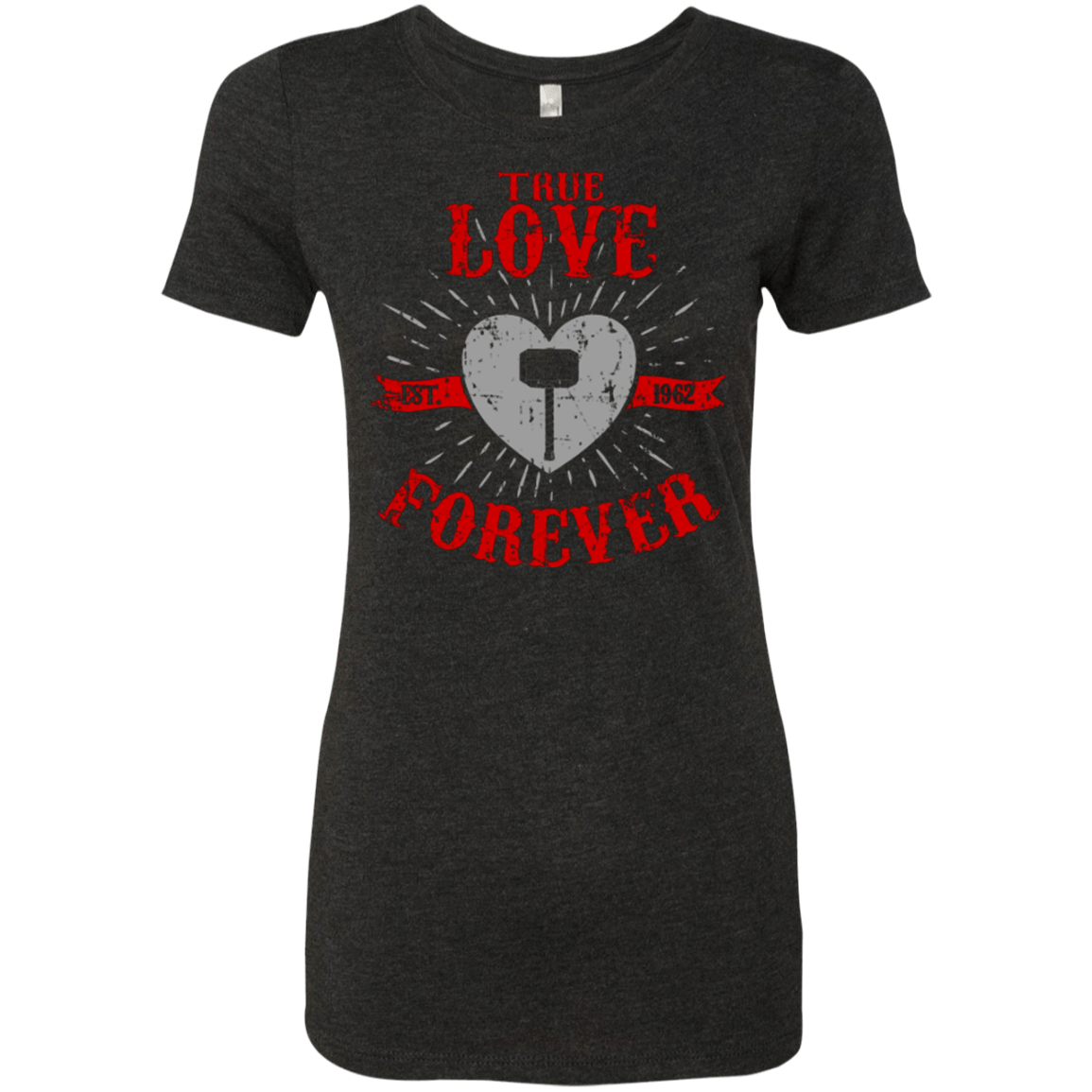 T-Shirts Vintage Black / Small True Love Forever God Thunder Women's Triblend T-Shirt