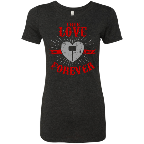 T-Shirts Vintage Black / Small True Love Forever God Thunder Women's Triblend T-Shirt