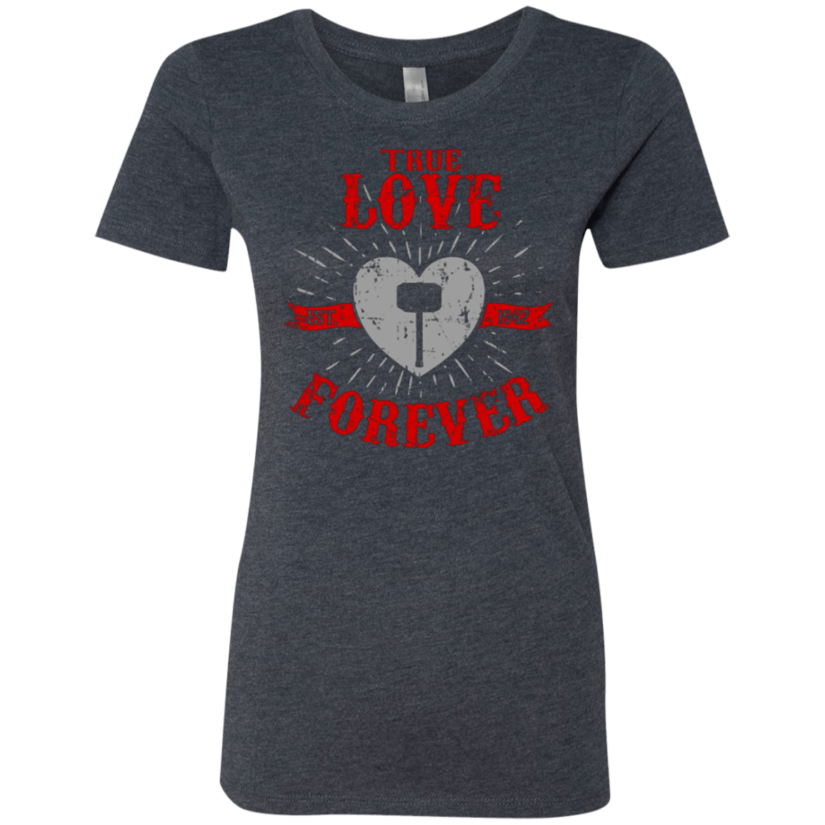 T-Shirts Vintage Navy / Small True Love Forever God Thunder Women's Triblend T-Shirt