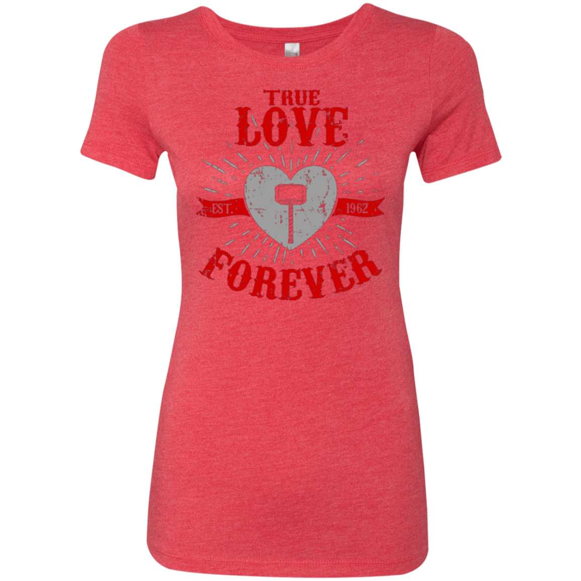 T-Shirts Vintage Red / Small True Love Forever God Thunder Women's Triblend T-Shirt