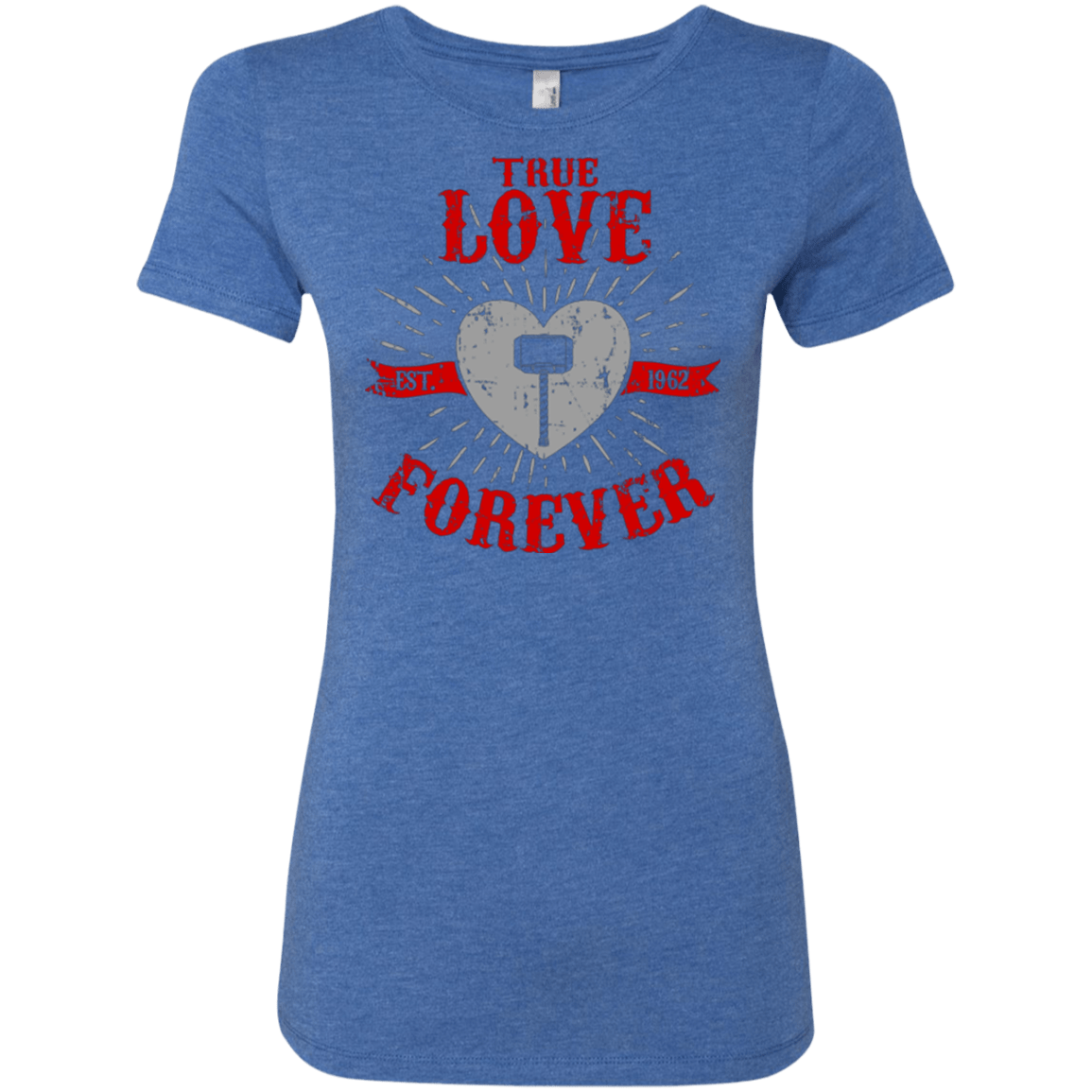 T-Shirts Vintage Royal / Small True Love Forever God Thunder Women's Triblend T-Shirt
