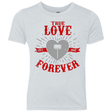 T-Shirts Heather White / YXS True Love Forever God Thunder Youth Triblend T-Shirt