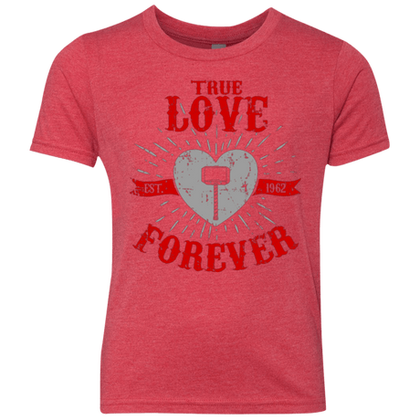 T-Shirts Vintage Red / YXS True Love Forever God Thunder Youth Triblend T-Shirt