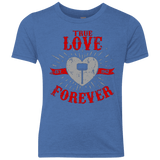 T-Shirts Vintage Royal / YXS True Love Forever God Thunder Youth Triblend T-Shirt