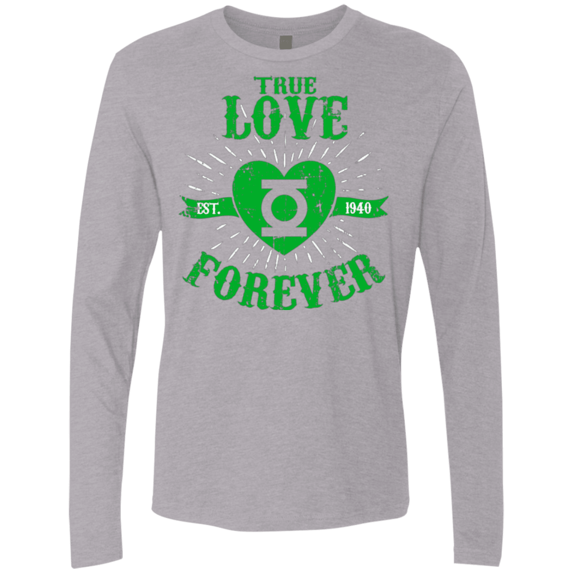 T-Shirts Heather Grey / Small True Love Forever Lantern Men's Premium Long Sleeve