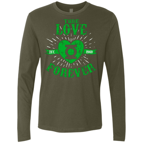 T-Shirts Military Green / Small True Love Forever Lantern Men's Premium Long Sleeve