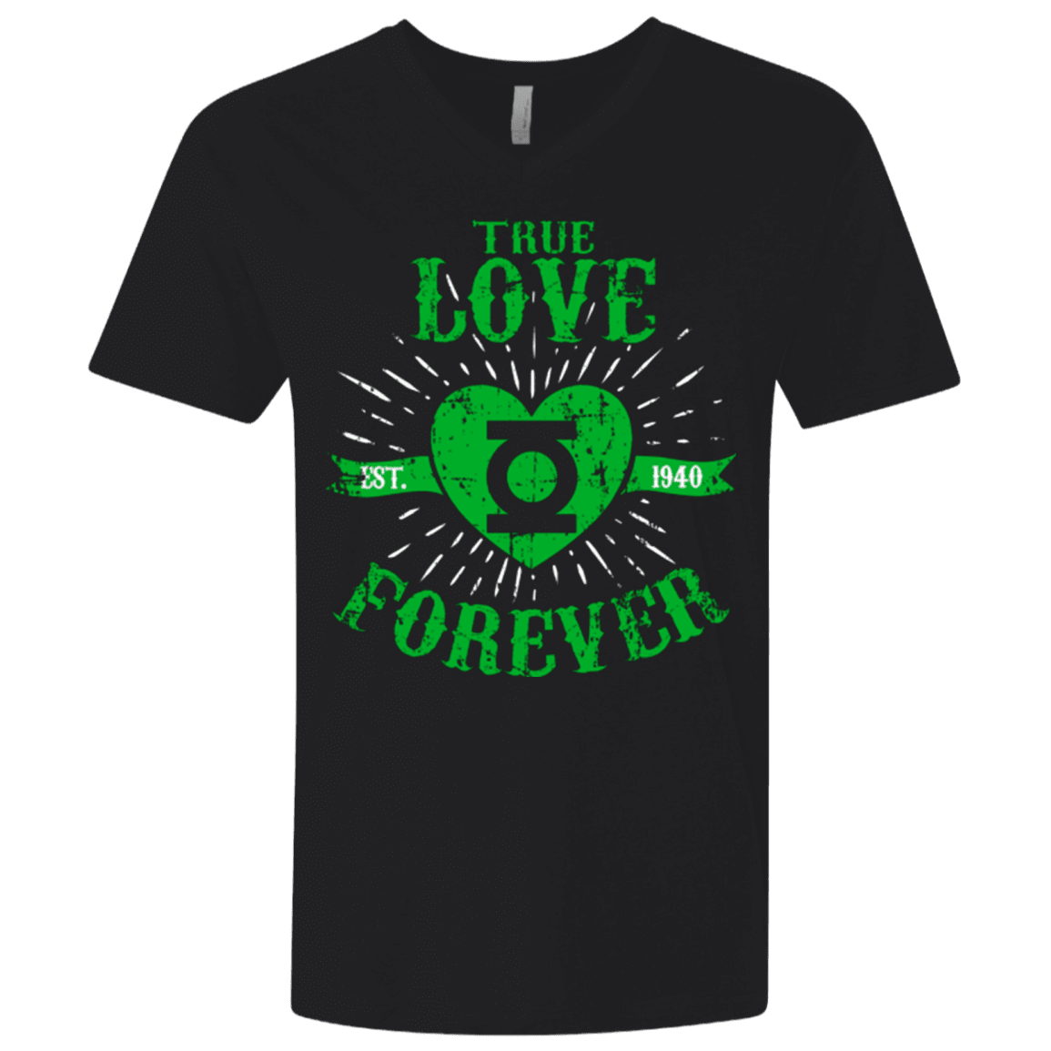 T-Shirts Black / X-Small True Love Forever Lantern Men's Premium V-Neck