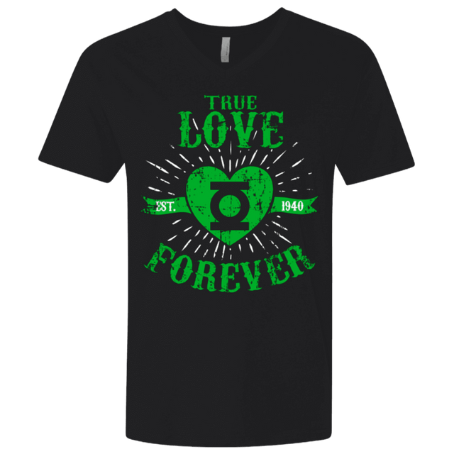 T-Shirts Black / X-Small True Love Forever Lantern Men's Premium V-Neck