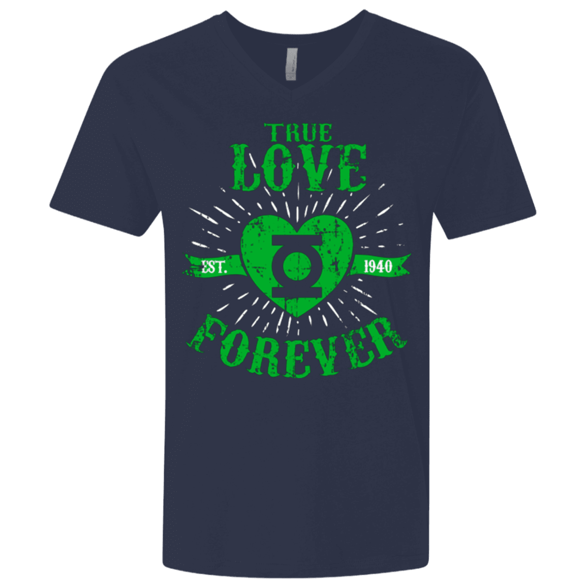 T-Shirts Midnight Navy / X-Small True Love Forever Lantern Men's Premium V-Neck