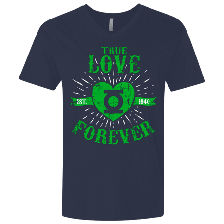 T-Shirts Midnight Navy / X-Small True Love Forever Lantern Men's Premium V-Neck