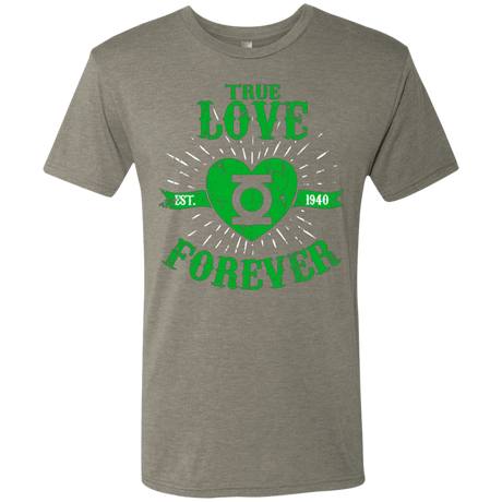 T-Shirts Venetian Grey / Small True Love Forever Lantern Men's Triblend T-Shirt