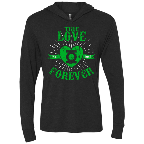 T-Shirts Vintage Black / X-Small True Love Forever Lantern Triblend Long Sleeve Hoodie Tee