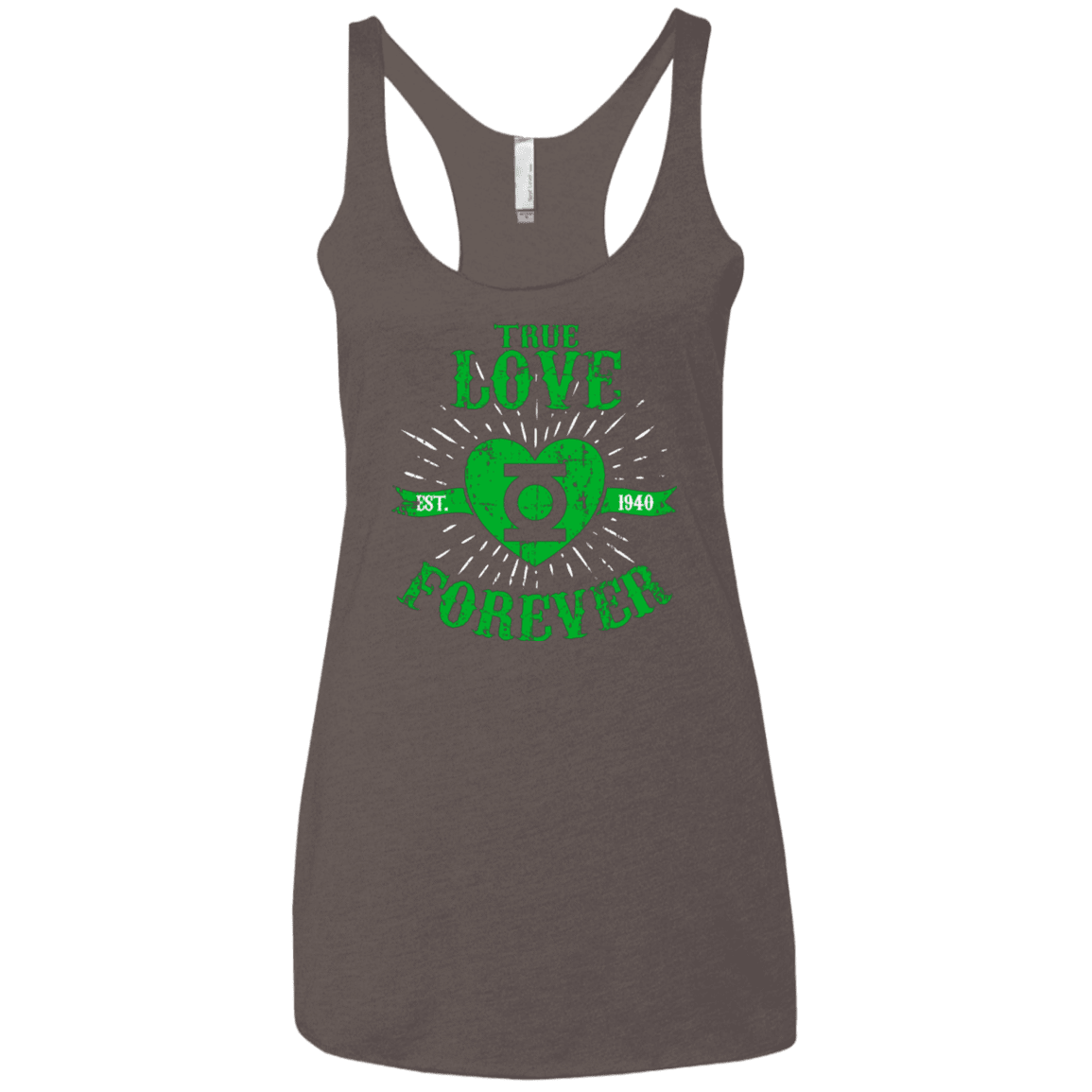 T-Shirts Macchiato / X-Small True Love Forever Lantern Women's Triblend Racerback Tank