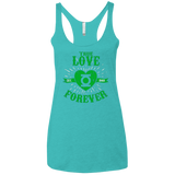 T-Shirts Tahiti Blue / X-Small True Love Forever Lantern Women's Triblend Racerback Tank