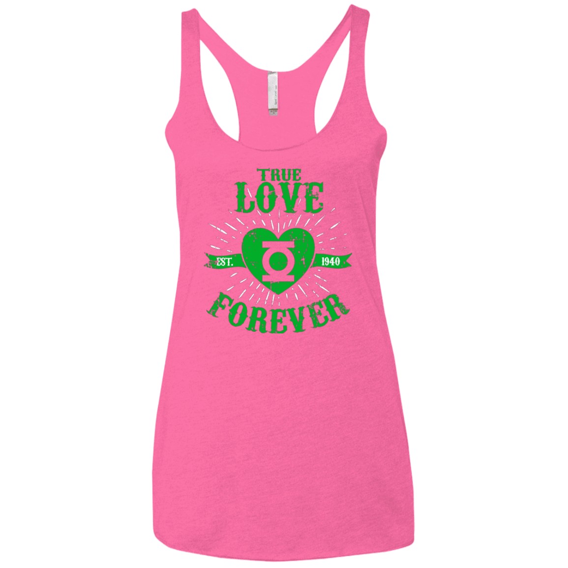 T-Shirts Vintage Pink / X-Small True Love Forever Lantern Women's Triblend Racerback Tank