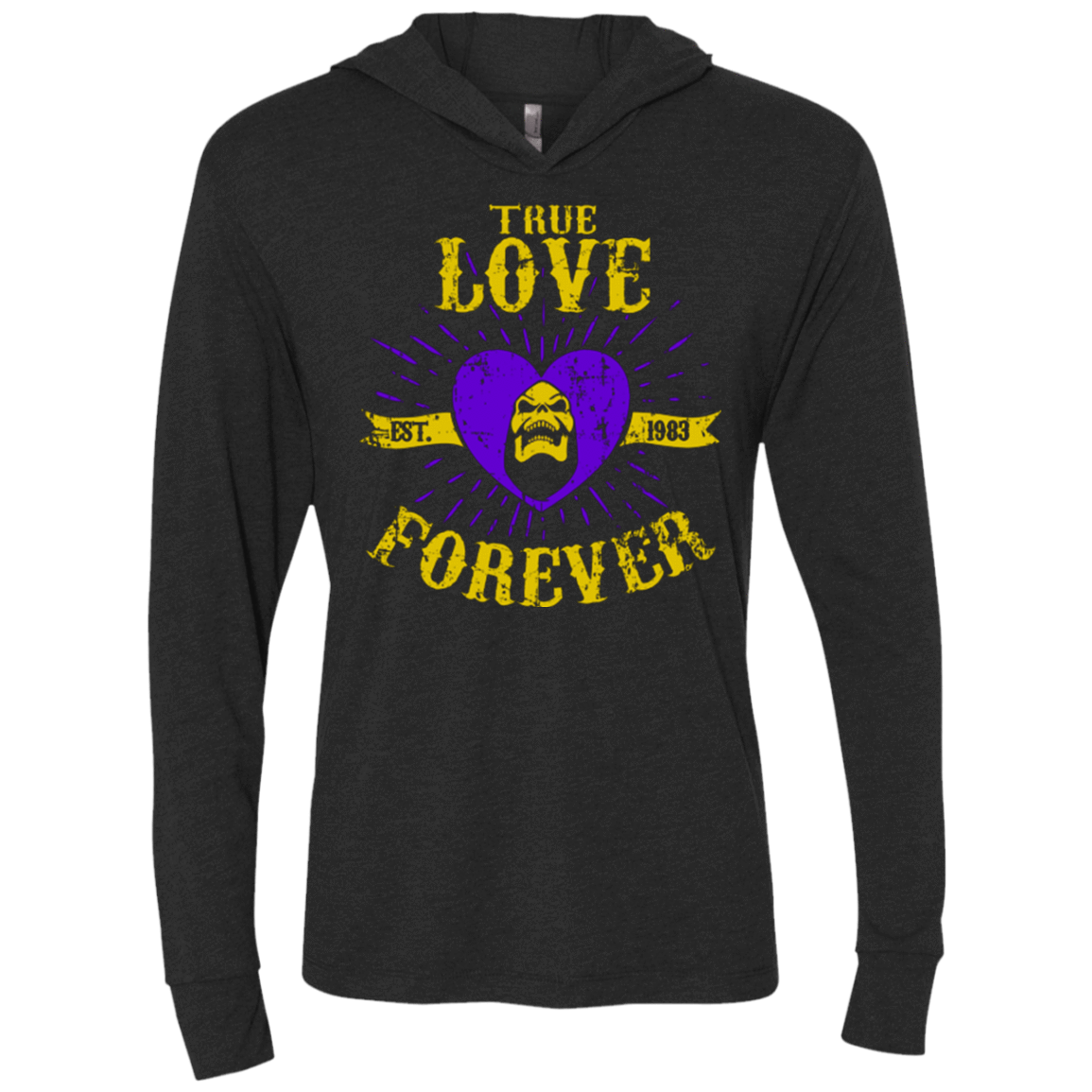 T-Shirts Vintage Black / X-Small True Love Forever Masters Triblend Long Sleeve Hoodie Tee