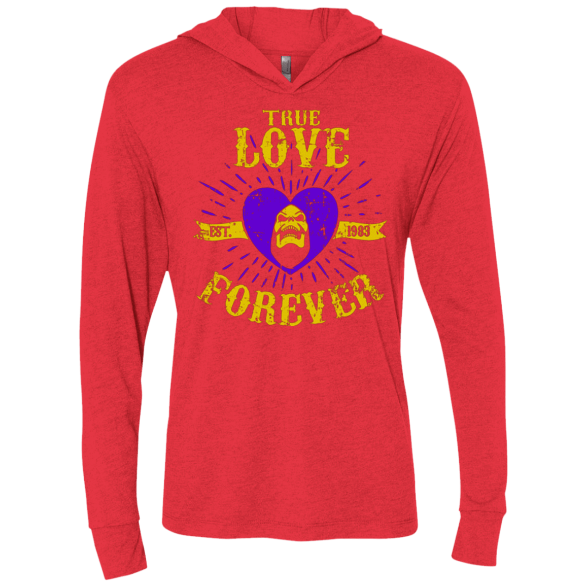 T-Shirts Vintage Red / X-Small True Love Forever Masters Triblend Long Sleeve Hoodie Tee