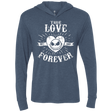 T-Shirts Indigo / X-Small True Love Forever Nightmare Triblend Long Sleeve Hoodie Tee