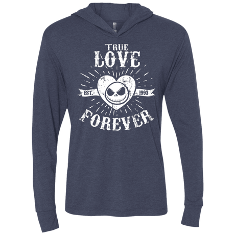 T-Shirts Vintage Navy / X-Small True Love Forever Nightmare Triblend Long Sleeve Hoodie Tee