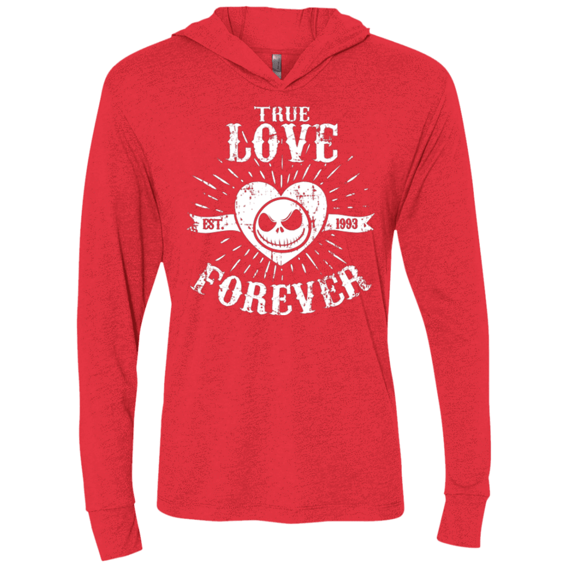 T-Shirts Vintage Red / X-Small True Love Forever Nightmare Triblend Long Sleeve Hoodie Tee