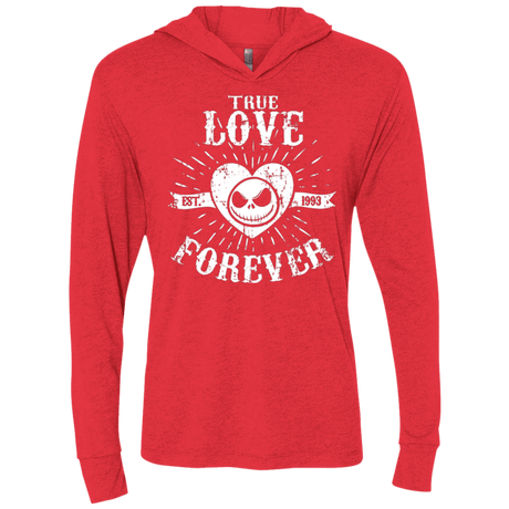 T-Shirts Vintage Red / X-Small True Love Forever Nightmare Triblend Long Sleeve Hoodie Tee
