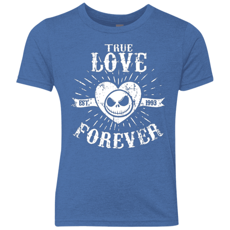 T-Shirts Vintage Royal / YXS True Love Forever Nightmare Youth Triblend T-Shirt