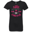 T-Shirts Black / YXS True Love Forever Pink Girls Premium T-Shirt