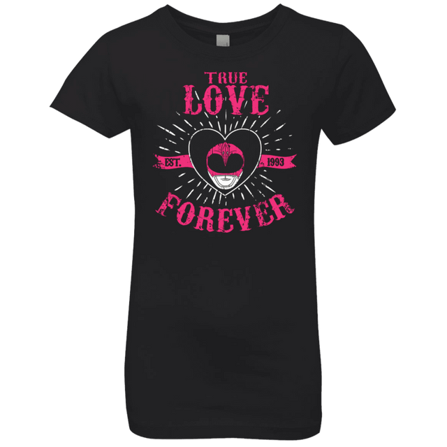 T-Shirts Black / YXS True Love Forever Pink Girls Premium T-Shirt