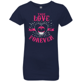 T-Shirts Midnight Navy / YXS True Love Forever Pink Girls Premium T-Shirt