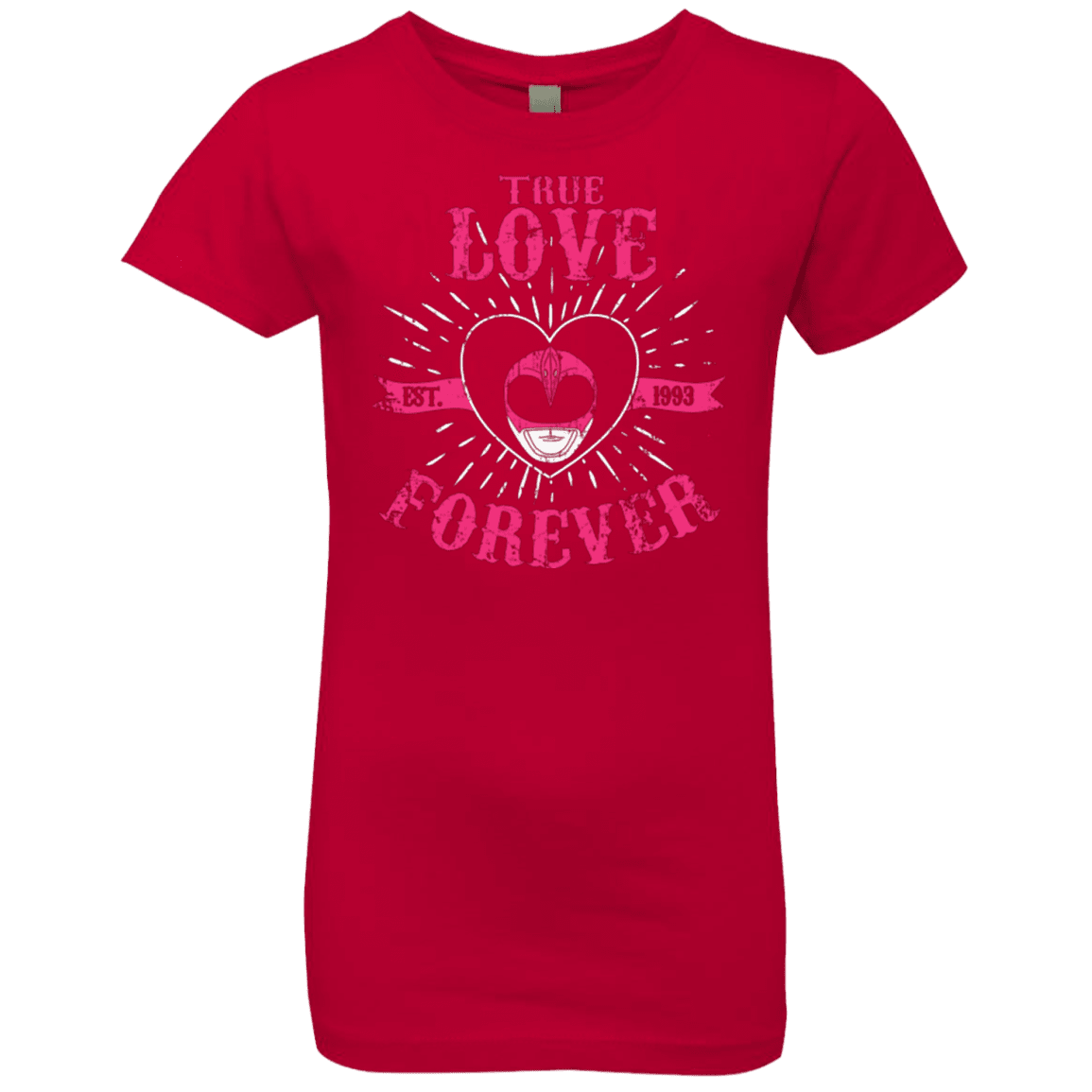 T-Shirts Red / YXS True Love Forever Pink Girls Premium T-Shirt