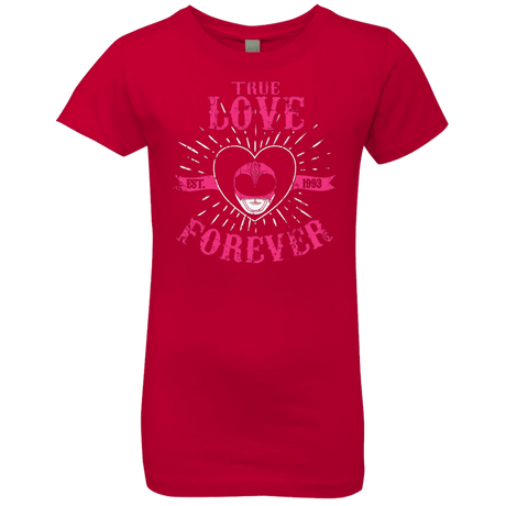 T-Shirts Red / YXS True Love Forever Pink Girls Premium T-Shirt