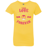 T-Shirts Vibrant Yellow / YXS True Love Forever Pink Girls Premium T-Shirt