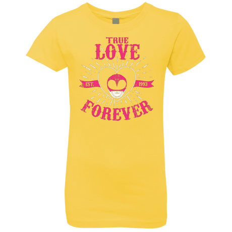T-Shirts Vibrant Yellow / YXS True Love Forever Pink Girls Premium T-Shirt
